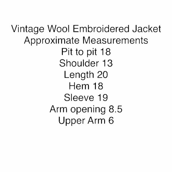 Embroidered Red Wool Jacket Vintage Made in Mexico Agave Horseshoe Sanchez - Picture 3 of 15